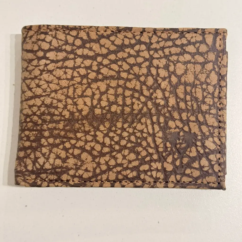 BILLETERA CUERO 1 VOLANTE JASPEADA (8142)